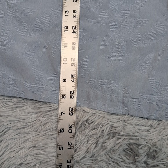 Monteray Club Shirt Mens L Blue Silk Blend Button Pocket Floral Hawaiian Vacay - Picture 4 of 8